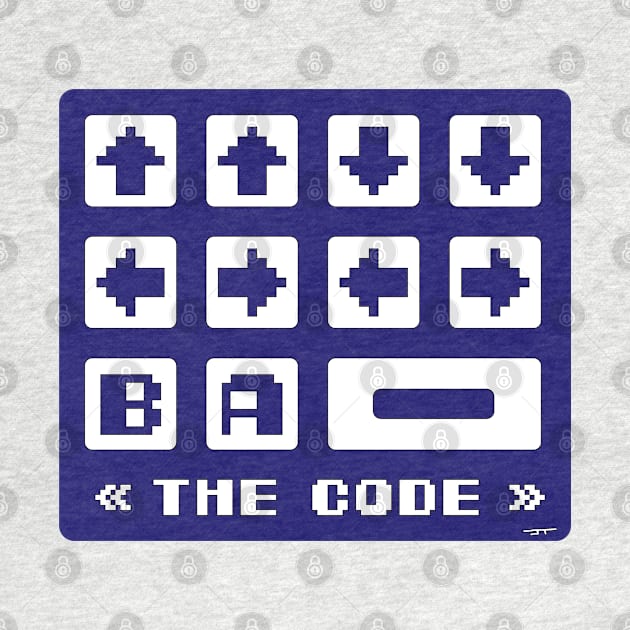 contra code (blue) by bald artist designs